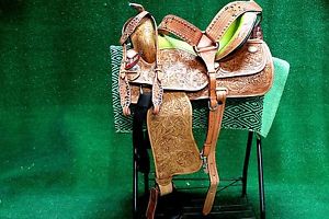 Horse Western Barrel Show Pleasure LEATHER SADDLE Bridle 50208