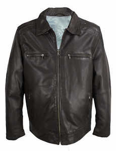 David Moore - Homme Veste Cuir Agneau Véritable éléphant marron neuf 9107