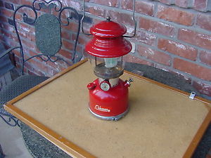 Vintage 1/63 Coleman Red 200A Lantern W/Accessory Safe and parts GREAT CONDITION