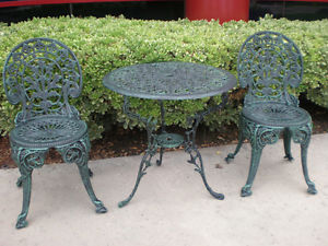 3 Piece Bistro Set Cast Aluminum Rust Free Patio Furniture