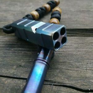 MY Titanium Survival 4 hole Whistle Camp Outdoor Hiking Emergency Tool lifesafe