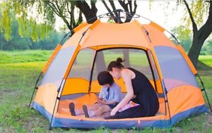Orange 5-8 Persons POP UP Waterproof Outdoors Sandy Beach Camping/Hiking Tent