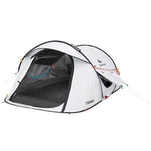 Quechua Waterproof Pop Up Camping Tent 2 Seconds Easy II FRESH & BLACK 2 Man