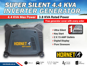 PORTABLE GENERATOR 4.4KVA 240V - 4400W - SUPER QUIET FOR CAMPING - FREE SHIPPING