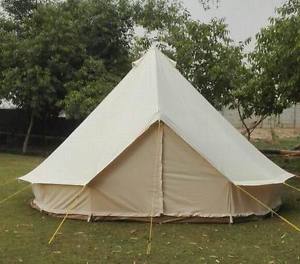 New 4m  bell tent Cotton Canvas 400-Ultimate ZIG zipped in groundsheet heavy PVC