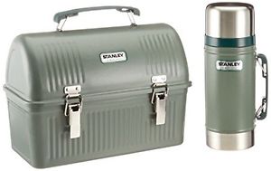 Stanley Classic Lunch Box and Classic Vacuum Food Jar Combo, Hammer Tone Green