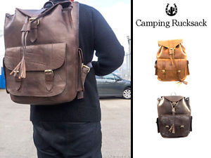 Outdoor Camping Heavy duty large leather Rucksack