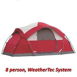 Coleman 8-Person Tent Waterproof WeatherTec Instant Camping Hiking Outdoor NEW!