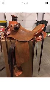 Frecker Rare Wade Western Saddle 15.5 Excellent Condition