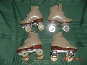 2 PAIR Harlick Professional Competition & Practice Roller Skate Boots Sz 5.5