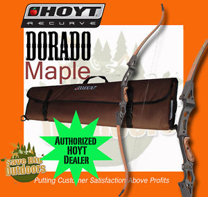 New LH HOYT Dorado Recurve Bow Maple and Black 60" 40lb FREE Ship Customers 1st