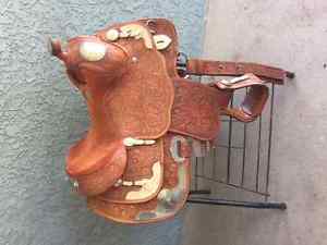 14 1/2" youth Billy Cook silver show saddle
