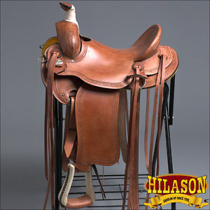 RS106M-F HILASON "BIG KING Series" WESTERN WADE RANCH ROPING COWBOY SADDLE 16