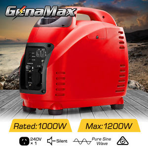 NEW GenaMax 1kVA KW Generator PureSine Inverter Portable Petrol Silent Camping