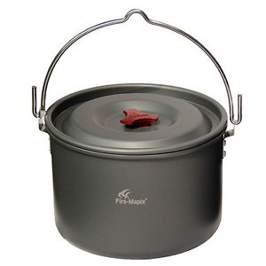 5X(5L Hanging Pot Cooking Aluminum for 4-5 People Camping Bonfire Party DW