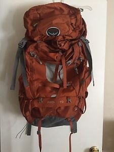 Osprey Men's Aether 70 Outdoor Hiking Camping Backpack, Orange, Medium