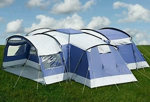 Skandika Nimbus Haus+Steilwand-zelt 12 Personen familienzelt xxl zelt