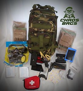 CHAOS BAGS: Disaster Emergency Survival Kit Bug Out Riot War Military First Aid