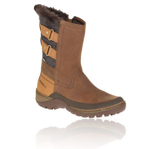 Merrell Sylva Mid Buckle Womens Brown Waterproof Warm Walking Boots Shoes