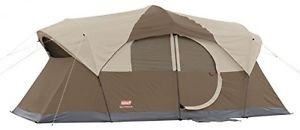 Xtra Large 4 Seasons Coleman WeatherMaster 10-Person Camping Dome Tent Brown