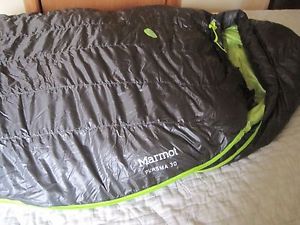 Marmot Plasma Sleeping Bag 30F/-1C Long Left Zipper 875 Down Fill Used