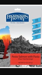 48 Bags Backpacker's Pantry Pesto Salmon Pasta, Two Serving Pouch LOT