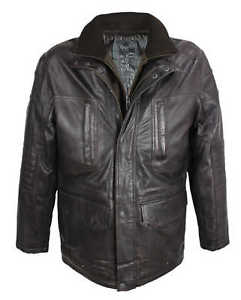 David Moore Veste Homme En Cuir Parka véritable Agneau Nappa d´marron neuf 9116