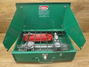 NOS Vintage Coleman 425E 2 Burner Camping Cook Stove ~ Box