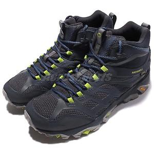 Merrell Moab FST Mid Gore-Tex Navy Green Men Outdoors Waterproof Boots ML36889