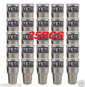 25PCS YETI Rambler Tumbler 30oz With Lid Stainless Steel Mug Cup-.