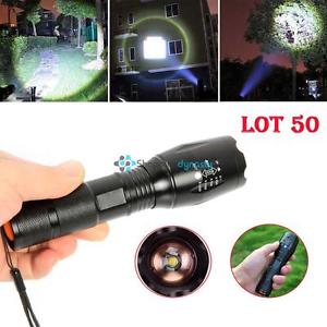 Lot50x 500m 3000 Lumens S2 10W LED Focusing Zoomable Light Flashlight Waterproof