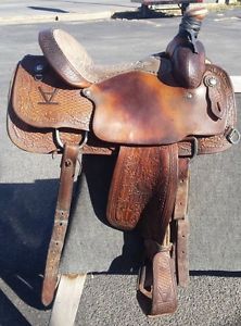 15.5" Tod Sloan Roping Custom Made Saddle Cuero, TX