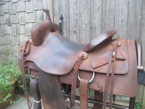 USED Calvin Allen Cutting Saddle | Cutter | 16 1/2 inch seat | Serial # 0400911