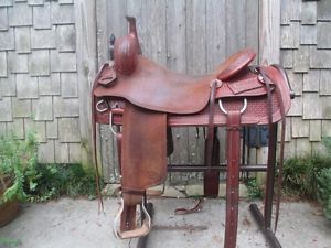 USED Calvin Allen Cutting Saddle | 18 inch seat | Serial number 1202612 QRM