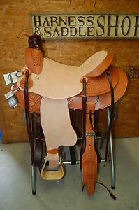 16" G.W. CRATE WADE RANCH ROPING SADDLE FREE SHIP ONE OF A KIND USA ALABAMA MADE