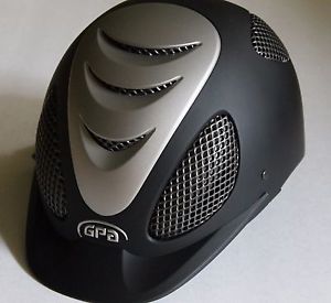 GPA SPEED AIR EVOLUTION RIDING HELMET - Black/Silver - Size 7 (57cm) ~ MSRP $639