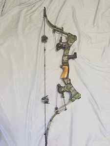 HURRY MINT ONEIDA STRIKE EAGLE COMPOUND FISHING HUNTING BOW 35-80lb. LEFT MED