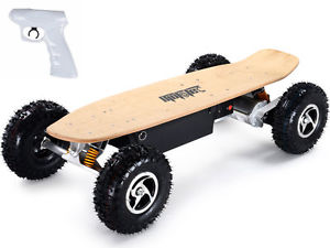 1600 Watt Electric Skateboard Remote Control EV E Scooter Knobby Tires 2 Motors