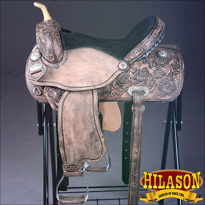 TT204RO HILASON WESTERN FLEX TREE BARREL RACING TRAIL RIDING SADDLE 14 15 16 17