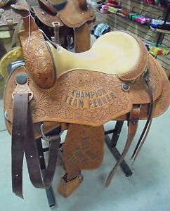 15" JIM TAYLOR TEAM PENNING/ REINING WESTERN SADDLE 3 1026