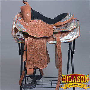 OS063-A HILASON WESTERN EQUITATION SHOW TRAIL PLEASURE HORSE RIDING SADDLE 16"
