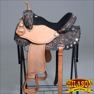 T316BKRO HILASON FLEX-TREE BARREL RACING TRAIL RIDING WESTERN SADDLE 14 15 16 17