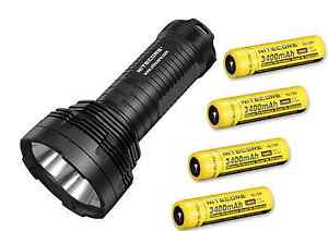 NITECORE TM16 Taschenlampe 4000lm 700m inkl. 4x 3400mAh 18650 Nitecore Akkus
