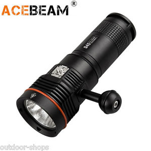ACEBeam D45 Cree XHP70 5000k LED 4000lm 200m Diving Scuba Underwater Flashlight