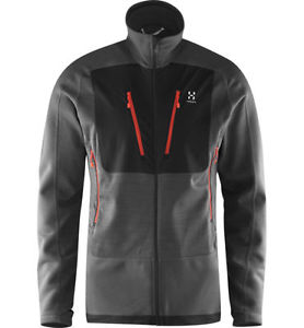Haglofs Serac Jacket (Magnetite, L) Mens Unisex Fleece Top Layer Winter Sports