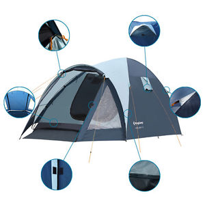 KingCamp 5-Person 3-Season Outdoor Tent Fire-resistant Holiday Family Camping