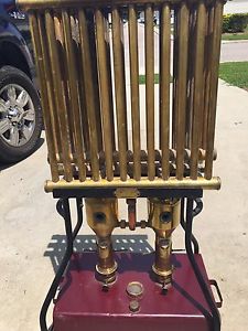 Rare Antique Brass Kerosene heater 1900's France Le Sorcier Art Deco Steam Punk