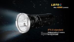 Fenix LD75C 4200LM CREE XM-L2 U2 multi color 10 Mode 18650/CR123A LED Flashlight