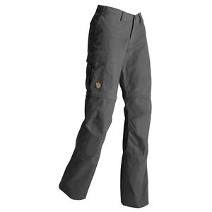 Fjäll Räven Karla Zip-Off Trousers, Dark Grey, Size 38, 89375