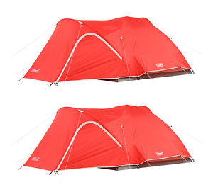 (2) COLEMAN Hooligan 4 Person Camping Dome Tents w/ WeatherTec System - 9' x 7'